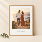 Pärchen-Poster mit Originalfoto und Namen